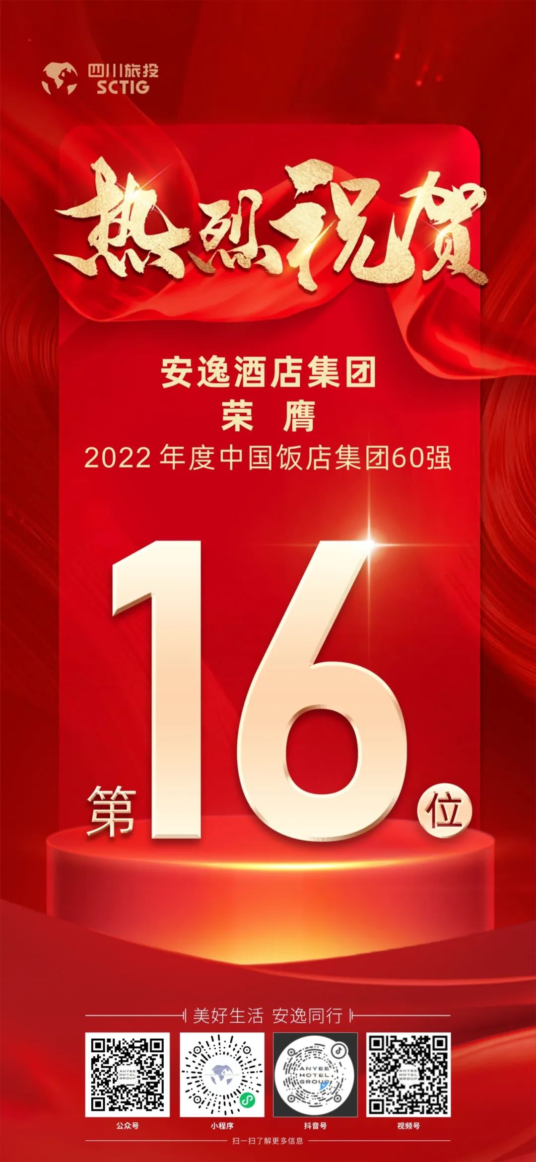 四川南宫NG集团荣膺“2022年度中国饭店集团60强”